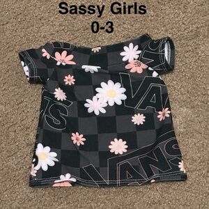 Vans Black Floral Baby shirt